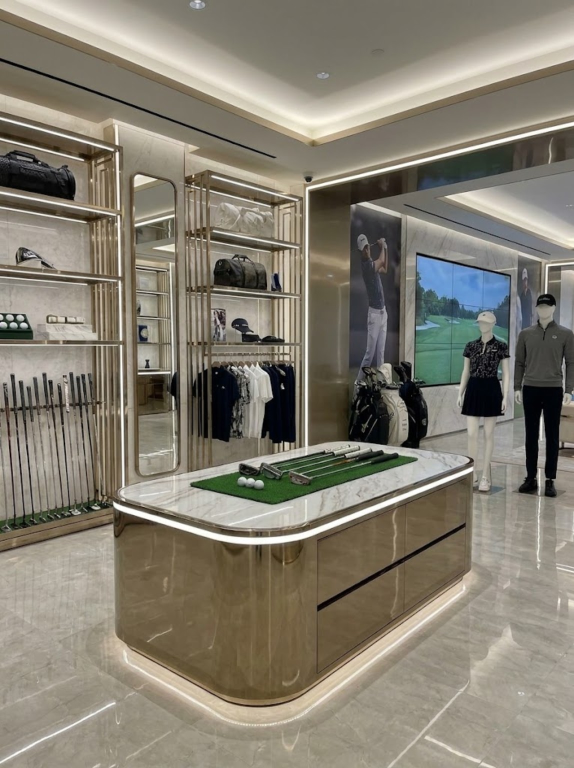 Luxury retail display metalwork
